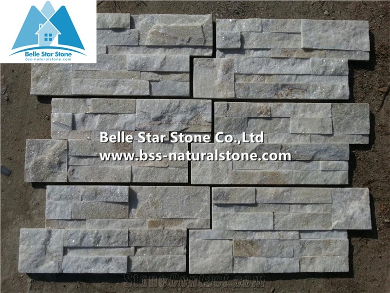 Off-White Quartzite S Cut Ledgestone,Ivory Quartzite Culture Stone,Milk Cream Quartzite Thin Stone Veneer,Natural Stacked Stone,Quartzite Stone Wall Panels,S Cut Stone Cladding,Ivory Wall Stone