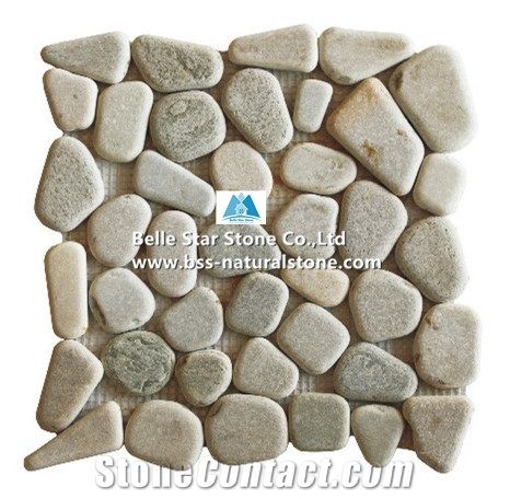 Oyster Pebble Mosaic,Desert Gold Quartzite Tumbled Stone Mosaic,Silver Sunset Quartzite Wall Mosaic,Golden Honey Quartzite Floor Mosaic,White Gold Quartzite Mosaic Pattern,Natural Oyster Mosaic Tiles