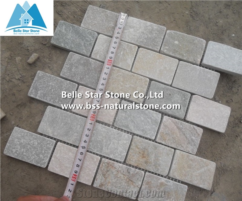 Oyster Split Face Mosaic,Desert Gold Quartzite Wall Mosaic,Golden Honey Quartzite Mosaic Wall Tiles,Silver Sunset Quartzite Mosaic Pattern,White Gold Quartzite Floor Mosaic,Natural Stone Mosaic