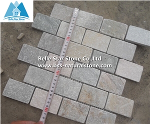 Oyster Split Face Mosaic,Desert Gold Quartzite Wall Mosaic,Golden Honey Quartzite Mosaic Wall Tiles,Silver Sunset Quartzite Mosaic Pattern,White Gold Quartzite Floor Mosaic,Natural Stone Mosaic