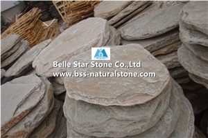 Oyster Split Face Quartzite Round Stepping Stones,Silver Sunset Quartzite Paving Sets,Natural Stone Garden Stepping Pavements,Ivory Patio Pavers,Oyster Slate Walkway Pavers,Courtyard Pavers