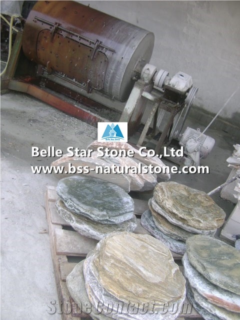Oyster Split Face Quartzite Round Stepping Stones,Silver Sunset Quartzite Paving Sets,Natural Stone Garden Stepping Pavements,Ivory Patio Pavers,Oyster Slate Walkway Pavers,Courtyard Pavers
