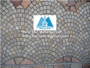 Oyster Split Face Slate Fan Pattern Meshed Flagstone,Desert Gold Quartzite Flagstone Patios,Golden Honey Quartzite Flagstone Driveway,Silver Sunset Quartzite Flagstone Pavers,White Gold Flagstone