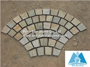 Oyster Split Face Slate Fan Pattern Meshed Flagstone,Desert Gold Quartzite Flagstone Patios,Golden Honey Quartzite Flagstone Driveway,Silver Sunset Quartzite Flagstone Pavers,White Gold Flagstone