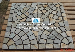 Oyster Split Face Slate Meshed Flagstone,Desert Gold Quartzite Flagstone Driveway,White Gold Flagstone Walkway,Silver Sunset Quartzite Flagstone Patio Pavers,Flagstone Wall,Flagstone Courtyard