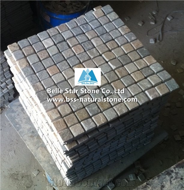 Oyster Split Face Slate Mosaic,Desert Gold Quartzite Wall Mosaic,Silver Sunset Quartzite Mosaic Pattern,Golden Honey Quartzite Floor Mosaic,White Gold Quartzite Mosaic Tiles,Oyster Stone Mosaic