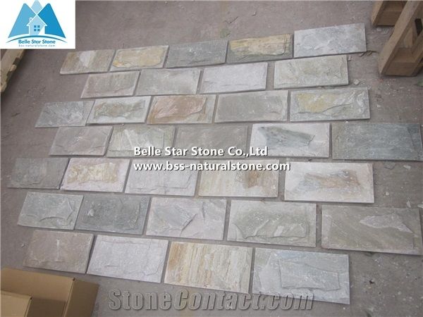 Oyster Split Face Slate Mushroom Stone,Desert Gold Quartzite Mushroom Wall,Gold White Quartzite Pillar Wall Tiles,Golden Honey Quartzite Mushroom Wall Cladding,Silver Sunset Quartzite Mushroomed Stone