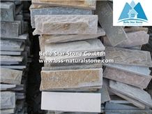 Oyster Split Face Slate Mushroom Stone,Desert Gold Quartzite Mushroom Wall,Gold White Quartzite Pillar Wall Tiles,Golden Honey Quartzite Mushroom Wall Cladding,Silver Sunset Quartzite Mushroomed Stone