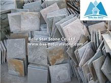 Oyster Split Face Slate Mushroom Stone,Desert Gold Quartzite Mushroom Wall,Gold White Quartzite Pillar Wall Tiles,Golden Honey Quartzite Mushroom Wall Cladding,Silver Sunset Quartzite Mushroomed Stone