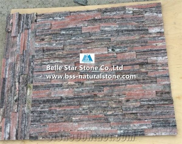 Peach Quartzite Rough Face Stacked Stone,Natural Stone Cladding,Quartzite Culture Stone,Peach Stone Wall Panels,Quartzite Real Stone Veneer,Peach Natural Ledger Panels,Porches Wall Cladding,Ledgestone