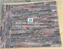 Peach Quartzite Rough Face Stacked Stone,Natural Stone Cladding,Quartzite Culture Stone,Peach Stone Wall Panels,Quartzite Real Stone Veneer,Peach Natural Ledger Panels,Porches Wall Cladding,Ledgestone
