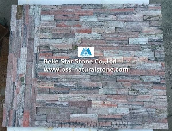 Peach Quartzite Rough Face Stacked Stone,Natural Stone Cladding,Quartzite Culture Stone,Peach Stone Wall Panels,Quartzite Real Stone Veneer,Peach Natural Ledger Panels,Porches Wall Cladding,Ledgestone