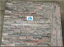 Peach Quartzite Rough Face Stacked Stone,Natural Stone Cladding,Quartzite Culture Stone,Peach Stone Wall Panels,Quartzite Real Stone Veneer,Peach Natural Ledger Panels,Porches Wall Cladding,Ledgestone