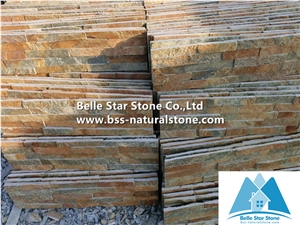 Rustic Quartzite Stone Cladding,Multicolor Quartzite Stacked Stone,Silver Sunset Quartzite Culture Stone,Natural Thin Stone Veneer,Outdoor Quartzite Ledge Stone,Indoor Stone Wall Panel