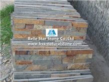 Rusty Split Face Slate Culture Stone,Multicolour Riven Slate Stacked Stone,Copper Rust Slate Stone Panel,Autumn Rose Slate Stone Cladding,Sunset Slate Ledgestone,Natural Ledger Panels,Split Face Wall