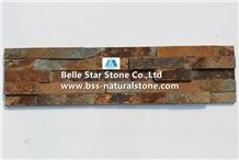 Rusty Split Face Slate Culture Stone,Multicolour Riven Slate Stacked Stone,Copper Rust Slate Stone Panel,Autumn Rose Slate Stone Cladding,Sunset Slate Ledgestone,Natural Ledger Panels,Split Face Wall