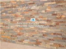 Rusty Split Face Slate Culture Stone,Multicolour Riven Slate Stacked Stone,Copper Rust Slate Stone Panel,Autumn Rose Slate Stone Cladding,Sunset Slate Ledgestone,Natural Ledger Panels,Split Face Wall