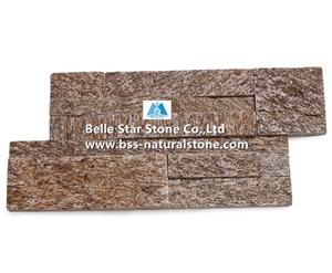 Sesame Yellow Granite S Cut Stone Cladding,Tiger Skin Yellow Granite Culture Stone,Yellow Granite Stacked Stone,18x35 Thin Stone Veneer,Granite Stone Wall Panel,Yellow Granite Ledger Stone
