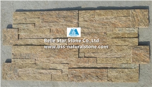 Sesame Yellow Granite S Cut Stone Cladding,Tiger Skin Yellow Granite Culture Stone,Yellow Granite Stacked Stone,18x35 Thin Stone Veneer,Granite Stone Wall Panel,Yellow Granite Ledger Stone