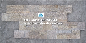 Sesame Yellow Granite S Cut Stone Cladding,Tiger Skin Yellow Granite Culture Stone,Yellow Granite Stacked Stone,18x35 Thin Stone Veneer,Granite Stone Wall Panel,Yellow Granite Ledger Stone