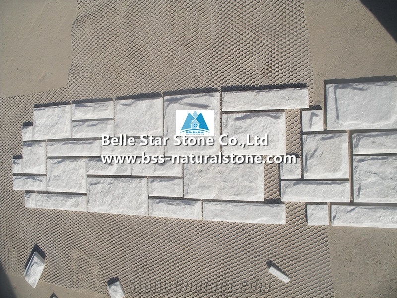 Snow White Quartzite Mushroom Stone,Super White Quartzite Mushroom Wall Cladding,White Pillar Mushroom Wall,White Mushroom Landscaping Wall Stone,Natural Split Face Mushroom Stone,Quartzite Mushroom