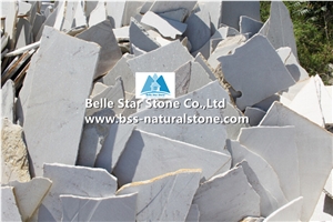 Snow White Quartzite Random Flagstone,Super White Irregular Flagstone,Quartzite Crazy Stone,White Random Stone,Natural Random Flagstone Wall,White Flagstone Walkway Pavers,Flagstone Patio,Flagstone