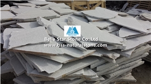Snow White Quartzite Random Flagstone,Super White Irregular Flagstone,Quartzite Crazy Stone,White Random Stone,Natural Random Flagstone Wall,White Flagstone Walkway Pavers,Flagstone Patio,Flagstone