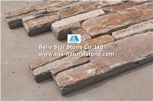 White Gold Quartzite Cemented Stacked Stone,Golden Honey Quartzite Stone Cladding,Beige Quartzite Stone Panel,Yellow Quartzite Stone Veneer,Natural Ledger Panels,Quartzite Wall Corner Stone