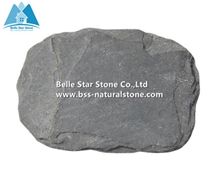 Xingzi Black Slate Paving Set,Black Slate Stepping Stone,Dark Grey Slate Garden Pavements,Nature Stone Patio Pavers for Landscaping Decor,Charcoal Grey Slate Round Stepping Stone,Garden Walkway Patios
