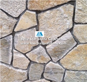Yellow Slate Random Flagstone,Split Face Slate Irregular Flagstone,Yellow Flagstone Wall,Slate Landscaping Wall Stone,Outdoor Building Wall Facades,Slate Random Stone,Yellow Flagstone Cladding