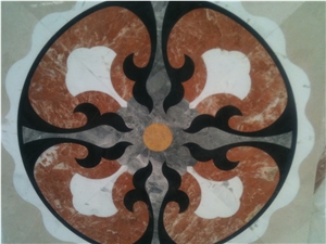 Natural Marble Stone Waterjet Square and Round Medallion for Hotel Lobby and Home Floor & Wall Decoration 100x100cm,120x120cm, Other Custom Size