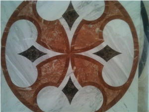 Natural Marble Stone Waterjet Square and Round Medallion for Hotel Lobby and Home Floor & Wall Decoration 100x100cm,120x120cm, Other Custom Size