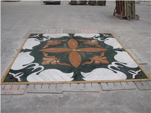 Natural Marble Stone Waterjet Square and Round Medallion for Hotel Lobby and Home Floor & Wall Decoration 100x100cm,120x120cm, Other Custom Size Natural Marble Stone Waterjet Square and Round Medallion for Hotel Lobby and Home Floor & Wall Decoration 100x100cm,120x120cm, Other Custom Size