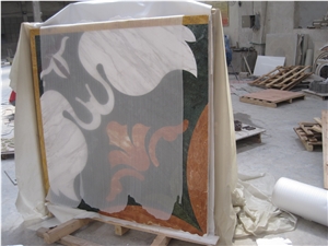 Natural Marble Stone Waterjet Square and Round Medallion for Hotel Lobby and Home Floor & Wall Decoration 100x100cm,120x120cm, Other Custom Size