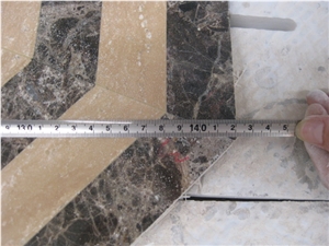 Natural Marble Stone Waterjet Square and Round Medallion for Hotel Lobby and Home Floor & Wall Decoration 100x100cm,120x120cm, Other Custom Size