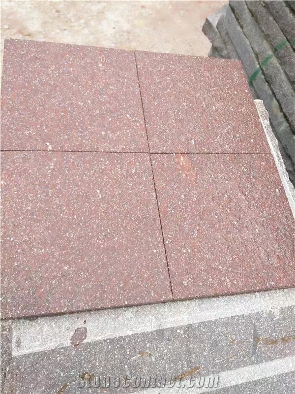 China Red Porphyry Slabs & Tiles, Red Granite Tiles