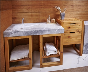 Grey Marble Sinks/Basins,Bathroom Sinks,Vessel Sinks,Square Sinks,Square Basins,Wash Basins