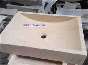 Sunny Yellow Marble Sinks,Vessel Sinks,Bathroom Sinks,Wash Basins,Square Basins,Square Sinks,Natural Stone Sinks,Stone Basins
