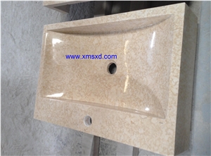 Sunny Yellow Marble Sinks,Vessel Sinks,Bathroom Sinks,Wash Basins,Square Basins,Square Sinks,Natural Stone Sinks,Stone Basins