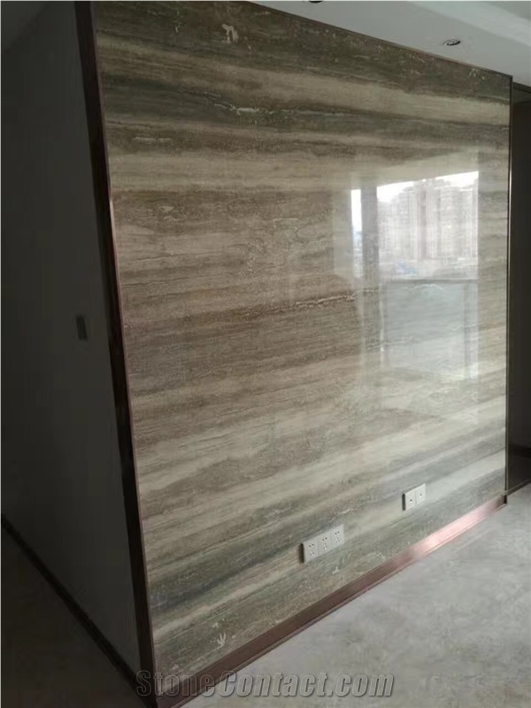 Tuscany Silver Travertine,Travertino Toscana Silver,Siena Argentato Polished Slabs Tiles