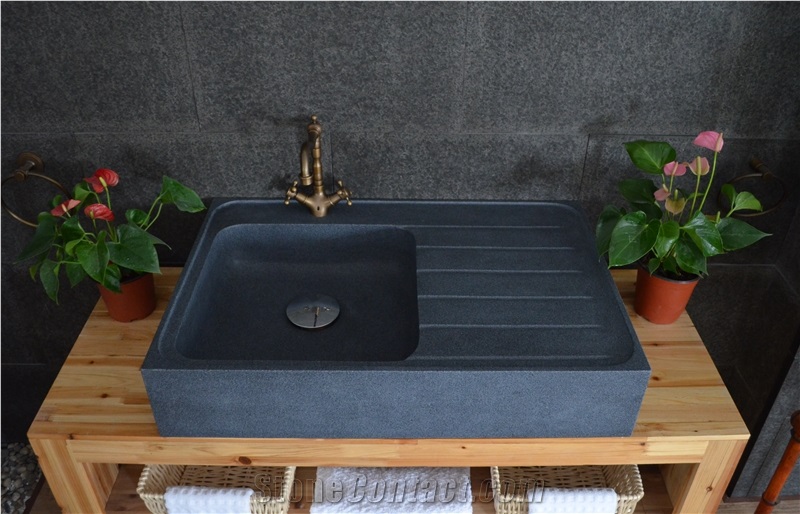 Vessel Sinks,Bathroom Sinks,Wash Basins,Square Basins,Square Sinks,Dark Grey Granite Basins,Natural Stone Sinks/Basins