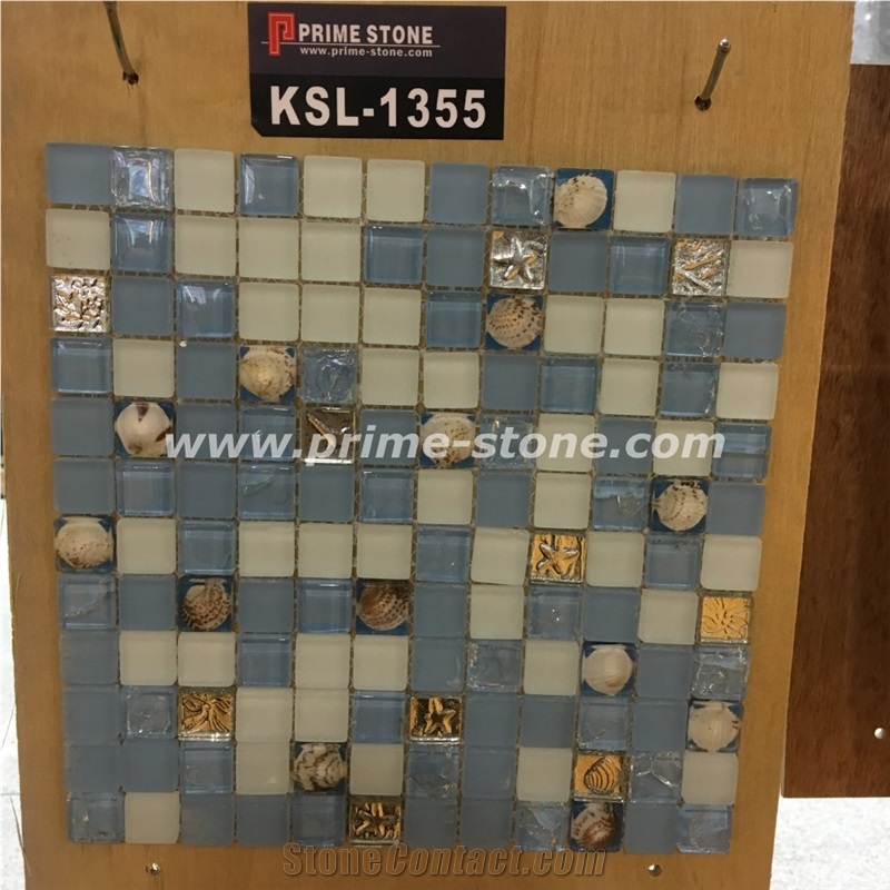 Crystal Glass and Metal Mosaic