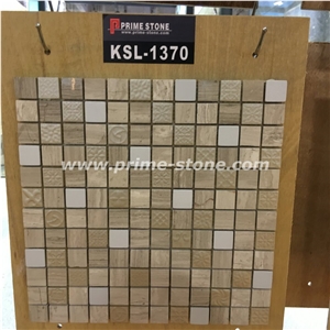 Crystal Glass and Metal Mosaic