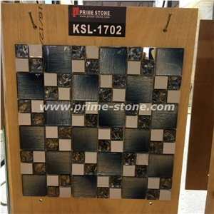 Crystal Glass and Metal Mosaic
