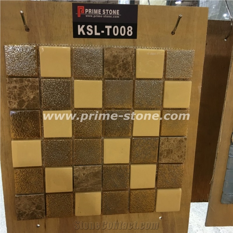 Crystal Glass and Metal Mosaic