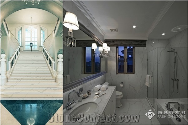 Quartz Calacatta Vagli Stone Vanity Tops/Engineered Quartz Stone Bathroom Countertops/Quartz Stone Bath Tops/Cambria Quartz Stone Vanity Top/Caesarstone Bathroom Tops/Foshan,China