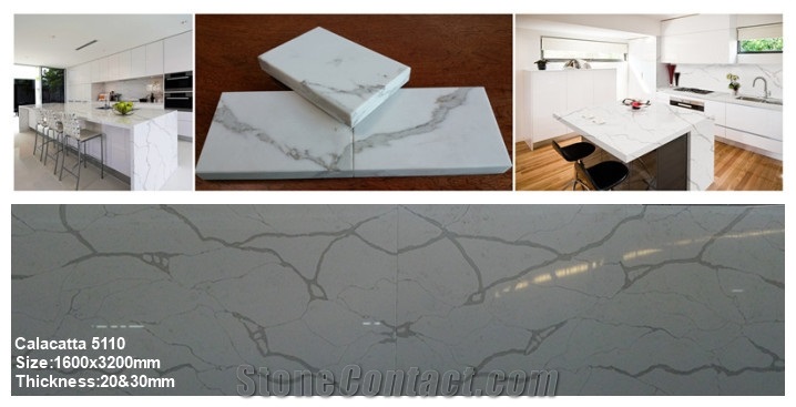 Quartz Calacatta Vagli Stone Vanity Tops/Engineered Quartz Stone Bathroom Countertops/Quartz Stone Bath Tops/Cambria Quartz Stone Vanity Top/Caesarstone Bathroom Tops/Foshan,China