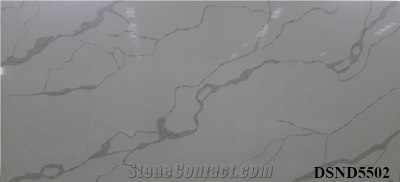 Quartz Stone/Manmade Stone/Calacatta Vagli Quartz Countertops/ Kitchen Island Tops/Foshan,China