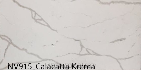 Quartz Stone/Manmade Stone/Calacatta Vagli Quartz Countertops/ Kitchen Island Tops/Foshan,China