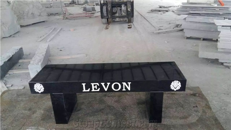Absolute Black Granite Garden Bench,Beiyue Black Granite Outdoor Benches,Beiyue Hei Granite Garden Tables,Black Of North Mountain,Chanxi Black Granite Table Sets